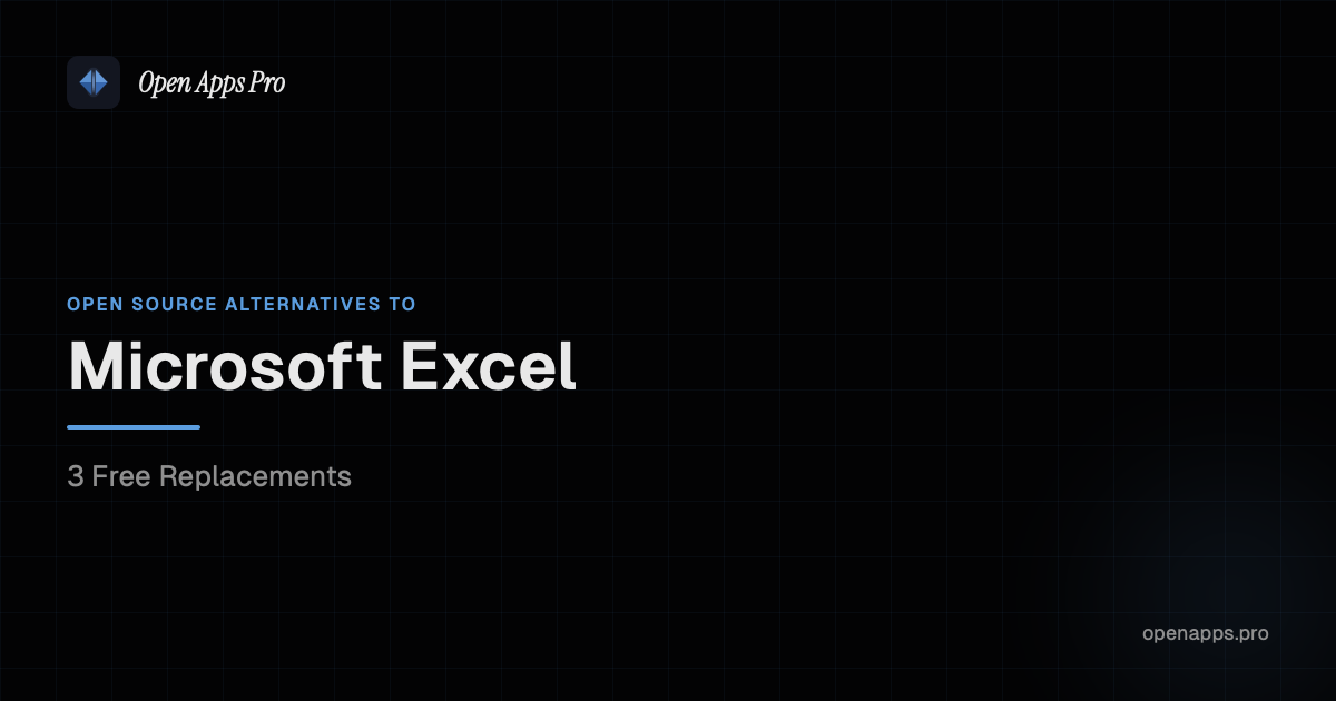Microsoft Excel Alternatives Open Source Spreadsheets
