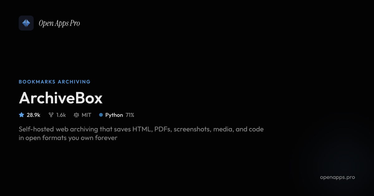 ArchiveBox: Self-Hosted Web Archiving Tool for PDF, HTML
