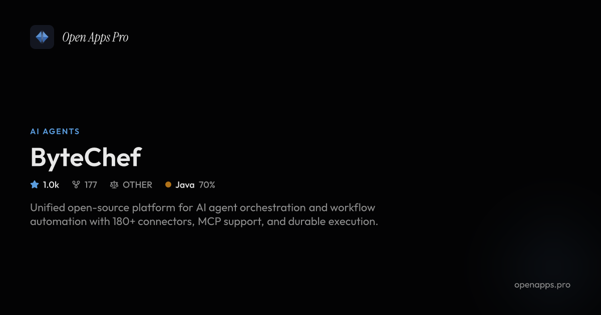 ByteChef: Open-Source Low-Code API Automation Platform