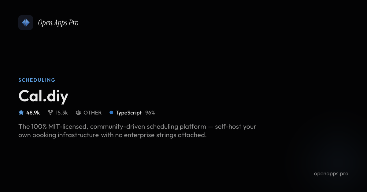 Cal.com: Open-Source Calendly Alternative for Scheduling