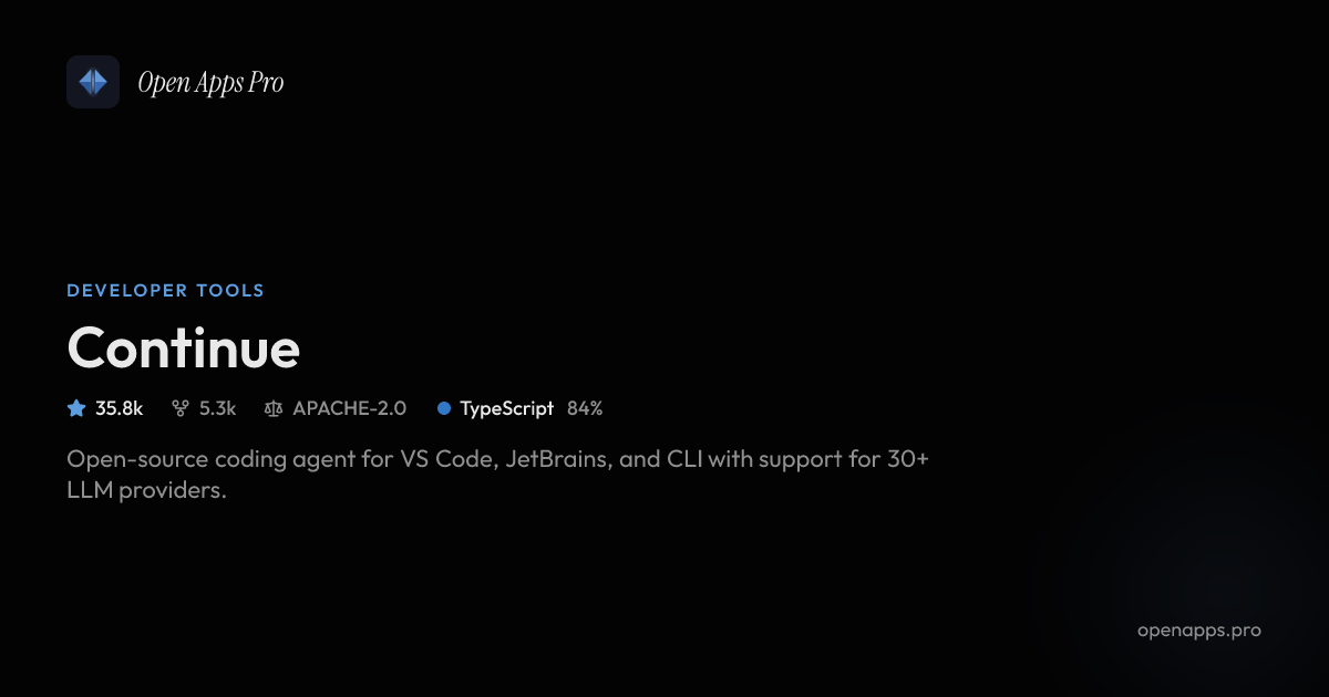 Continue AI: Open-Source Coding Assistant for VS Code & CLI
