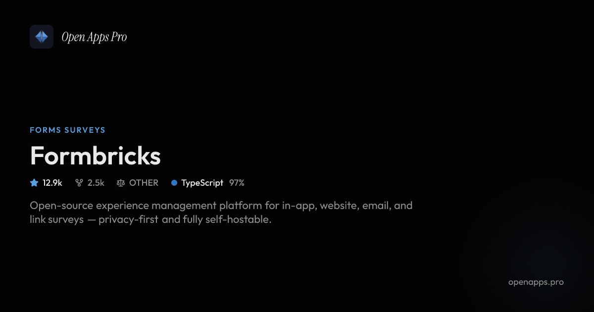 Formbricks: Open Source Survey Tool Alternative to Qualtrics