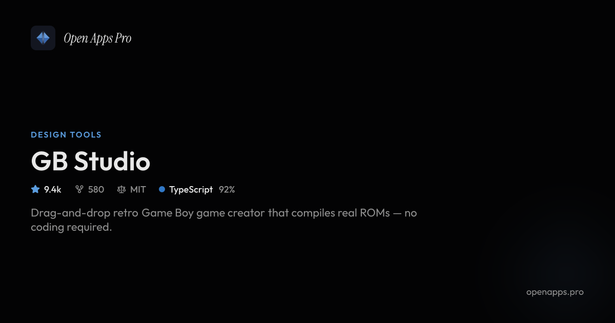GB Studio: Open Source No Code Game Boy Game Engine
