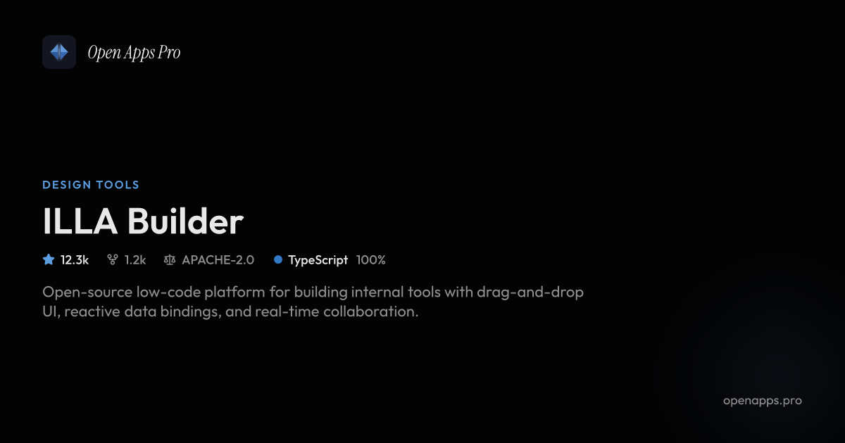 ILLA Builder Open-Source Low Code Platform For Internal
