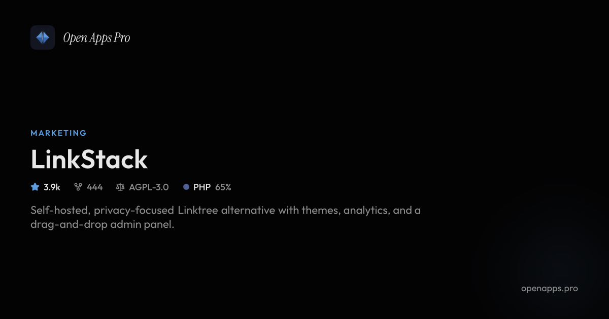 LinkStack - Self-Hosted Linktree Alternative for Privacy