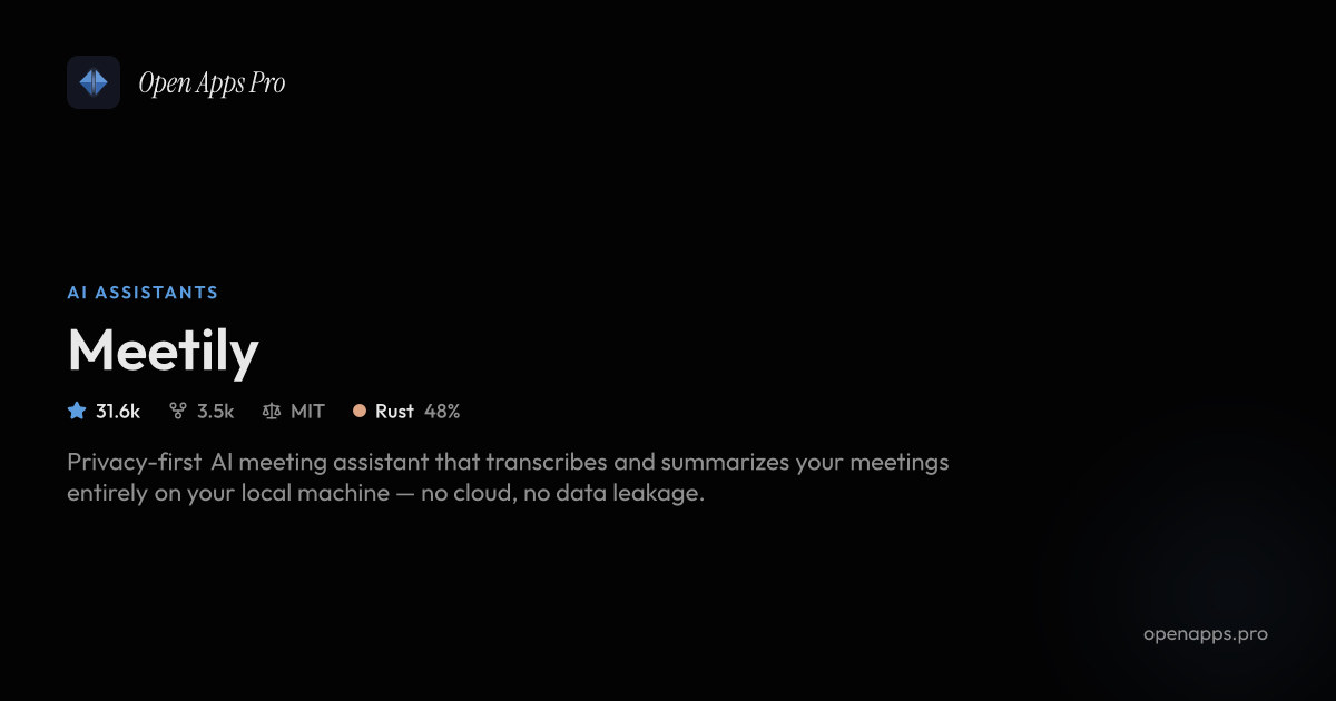 Meetily - Privacy-First AI Meeting Assistant for desktop