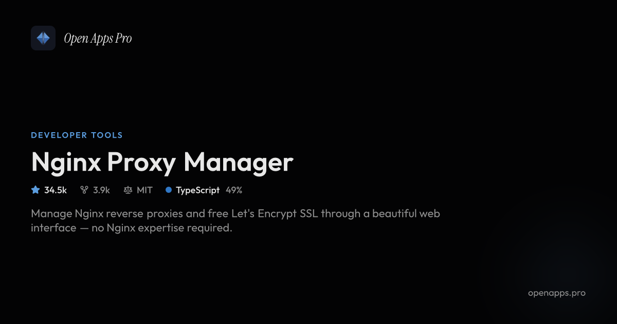 Nginx Proxy Manager Open Source Easy Reverse Proxy with SSL