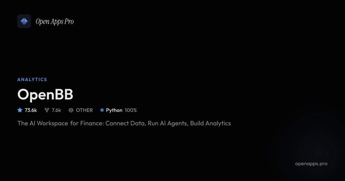 Open Bb OpenBB: Open-Source Financial Data Platform for Quants & AI