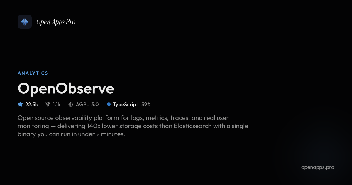 OpenObserve - Unified Open Source Observability Tool