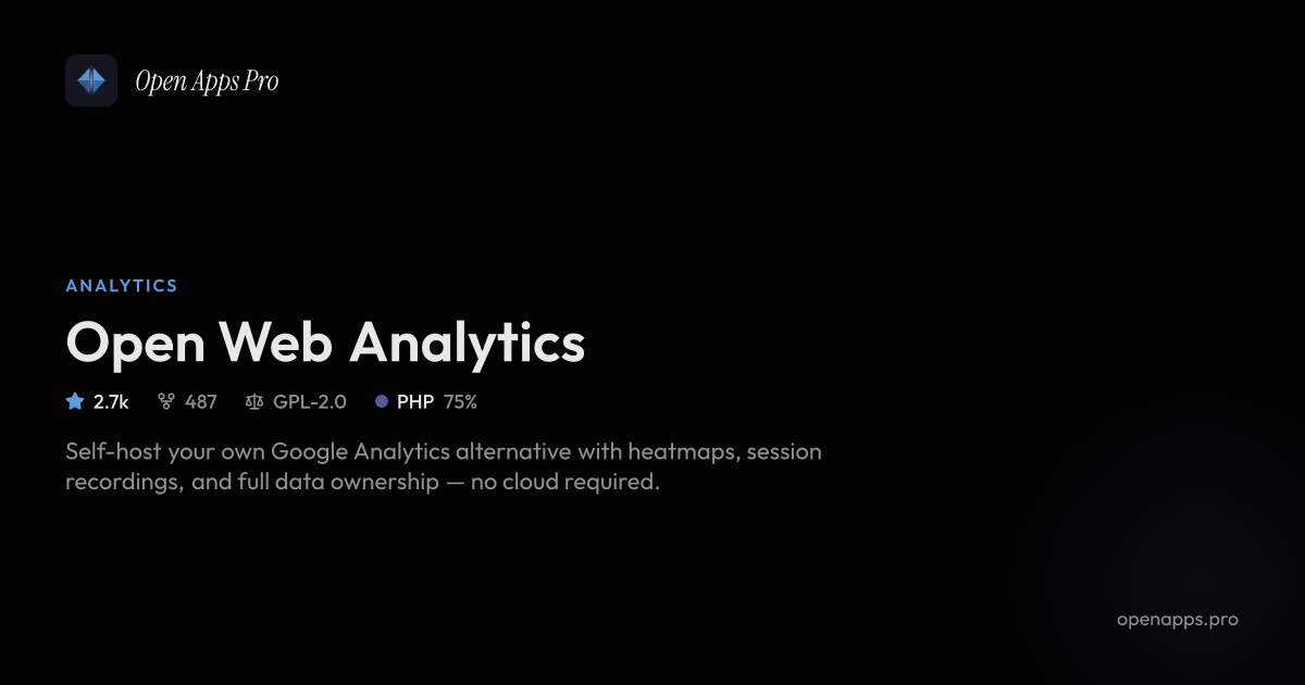 Open Web Analytics Open Source Alternate to Google Analytics