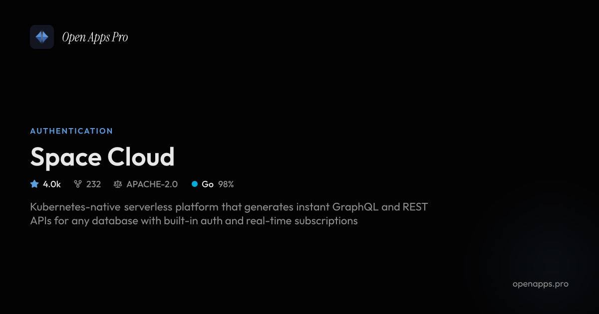 Space Cloud: Open Source Serverless APIs on Kubernetes
