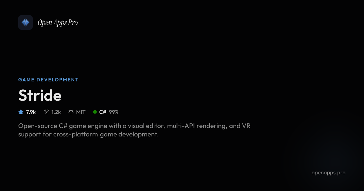 Stride Open Source C# Engine for Cross-Platform Games