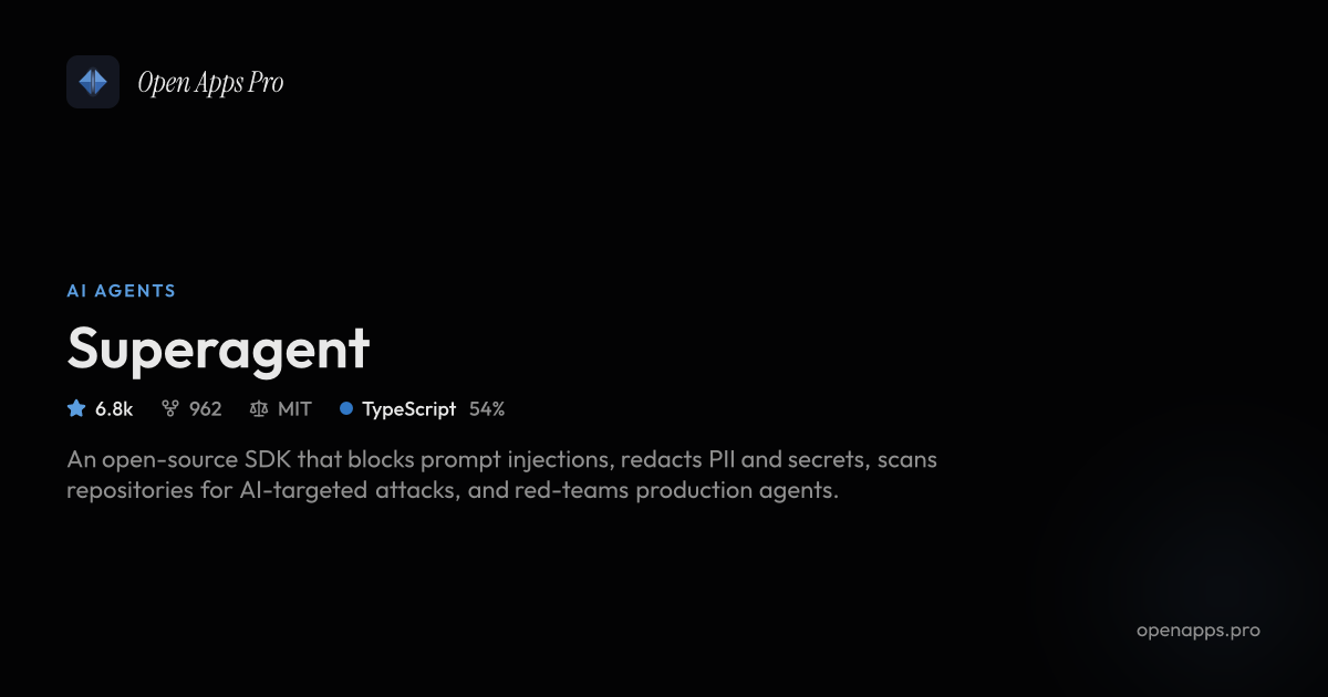 Superagent: The Open Source Safety SDK for AI Agents