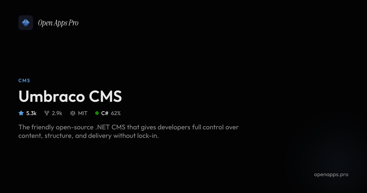 Umbraco CMS Free Open Source .NET Content Management System