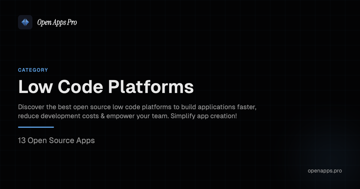 Best Open Source Low Code Platforms For Startups | Open Apps